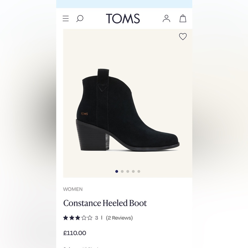 NWT TOMS Constance Heeled Boot